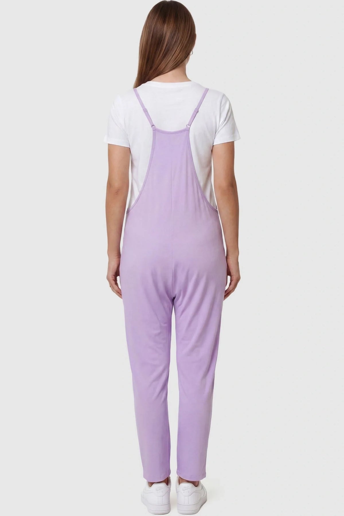 Sierra Relaxed Maternity Jumpsuit with Adjustable Straps and Pockets