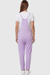 Sierra Relaxed Maternity Jumpsuit with Adjustable Straps and Pockets