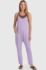 Sierra Relaxed Maternity Jumpsuit with Adjustable Straps and Pockets