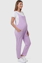 Sierra Relaxed Maternity Jumpsuit with Adjustable Straps and Pockets