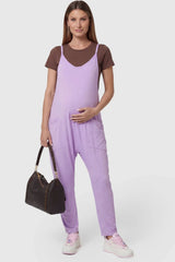 Sierra Relaxed Maternity Jumpsuit with Adjustable Straps and Pockets