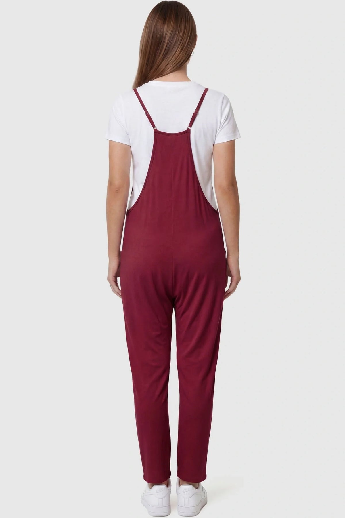 Sierra Relaxed Maternity Jumpsuit with Adjustable Straps and Pockets