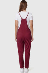 Sierra Relaxed Maternity Jumpsuit with Adjustable Straps and Pockets
