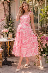 Bloom Smocked-Back Floral Tiered Maternity Maxi Dress