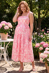 Bloom Smocked-Back Floral Tiered Maternity Maxi Dress