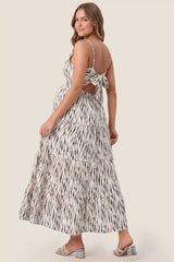Cove Tiered Cami Maternity Maxi Dress with Tie Back