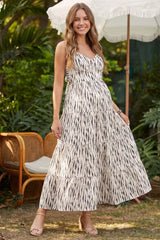 Cove Tiered Cami Maternity Maxi Dress with Tie Back