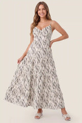 Cove Tiered Cami Maternity Maxi Dress with Tie Back