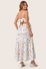 Cove Tiered Cami Maternity Maxi Dress with Tie Back