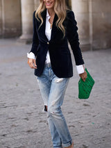Beacon Hill Velvet Peak Lapel Blazer