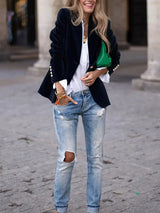 Beacon Hill Velvet Peak Lapel Blazer