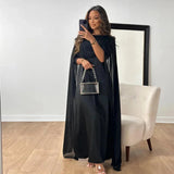 Cape Sleeve Round Neck Maxi Dress