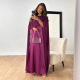 Cape Sleeve Round Neck Maxi Dress