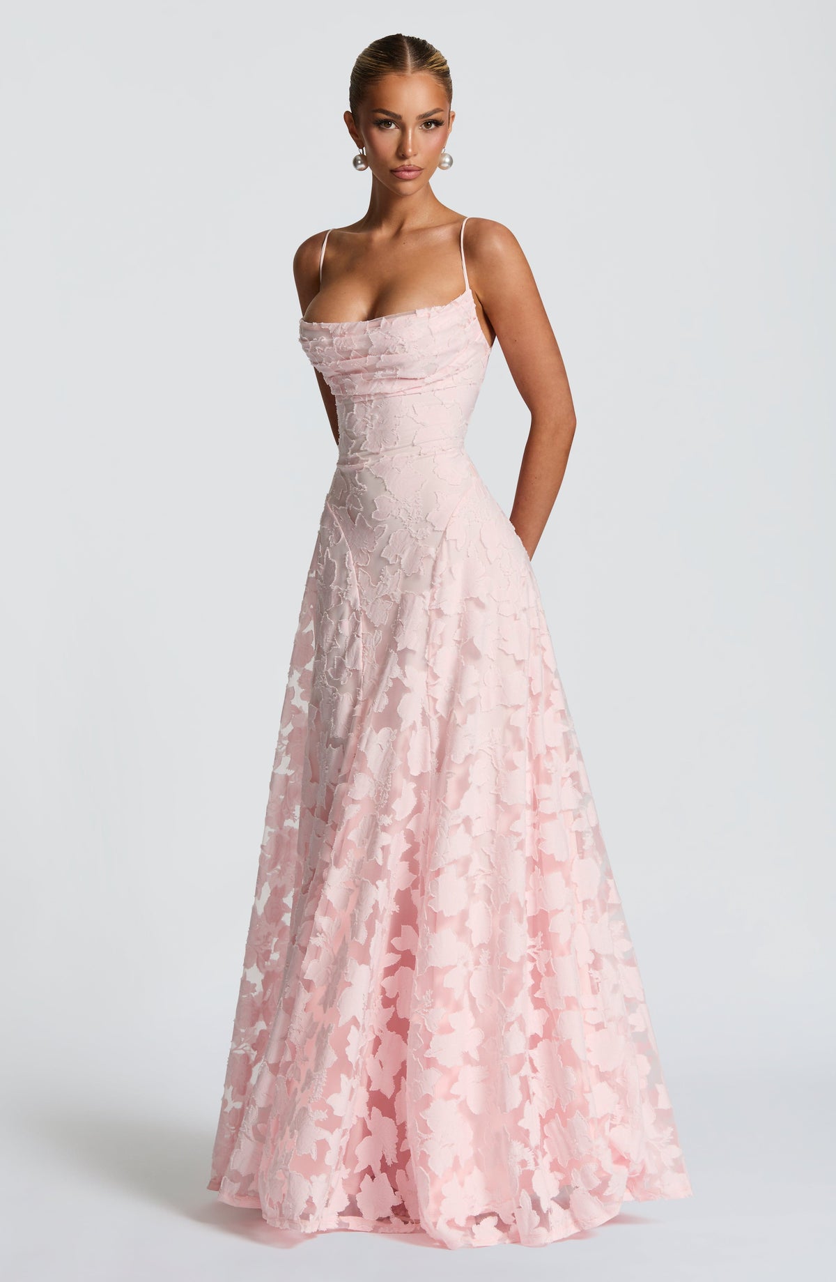 Douro Lace Overlay Corset Maxi Dress