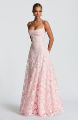 Douro Lace Overlay Corset Maxi Dress