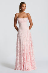 Douro Lace Overlay Corset Maxi Dress