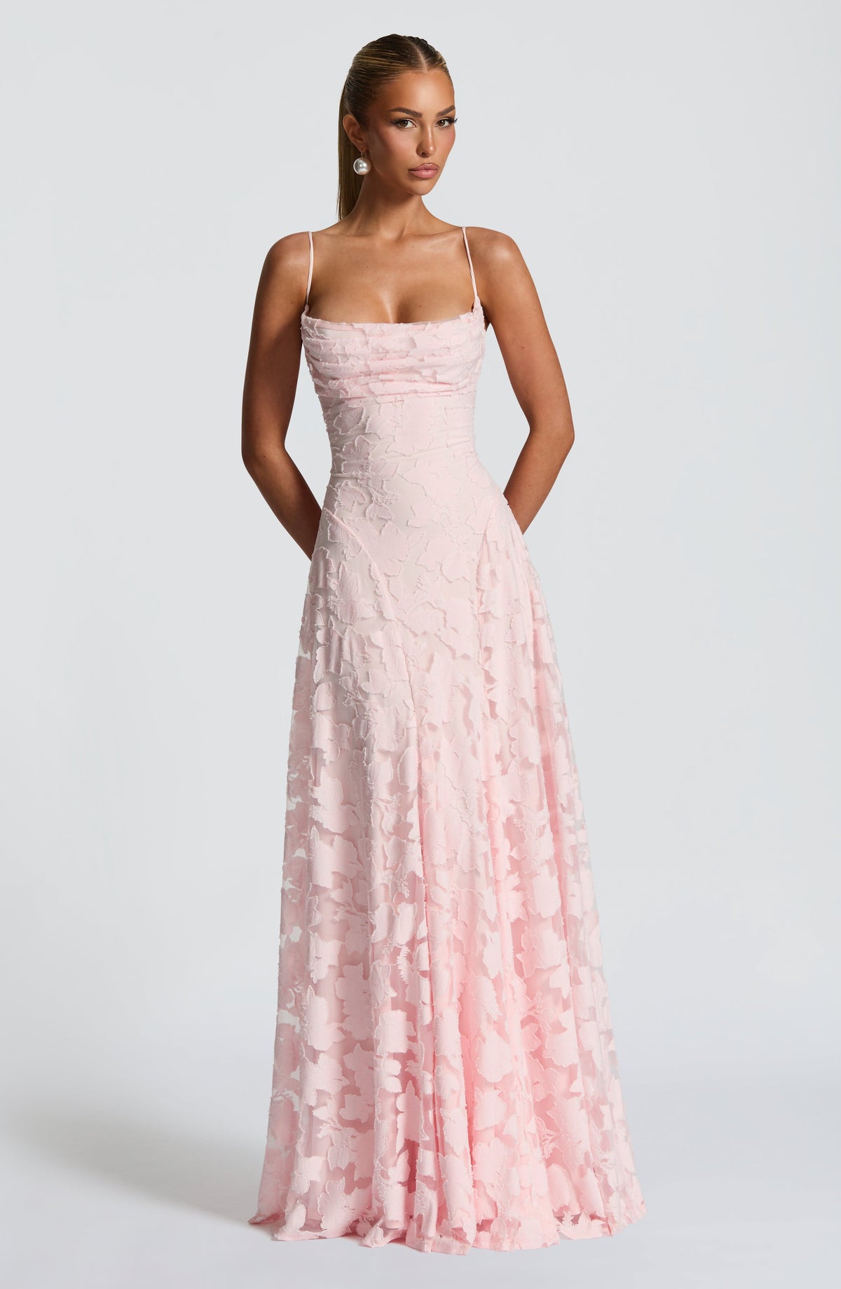 Douro Lace Overlay Corset Maxi Dress