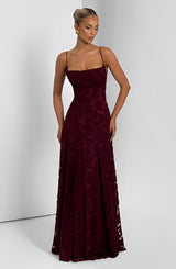 Douro Lace Overlay Corset Maxi Dress