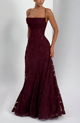 Douro Lace Overlay Corset Maxi Dress
