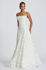 Douro Lace Overlay Corset Maxi Dress