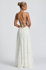 Douro Lace Overlay Corset Maxi Dress