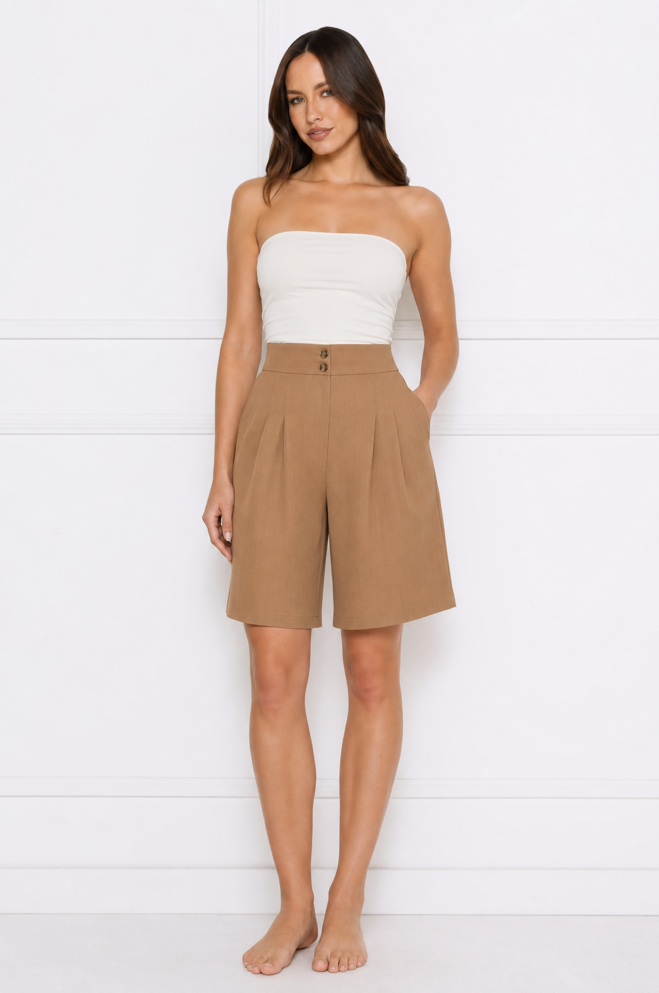 Mia chic high waist button shorts – product photo 8