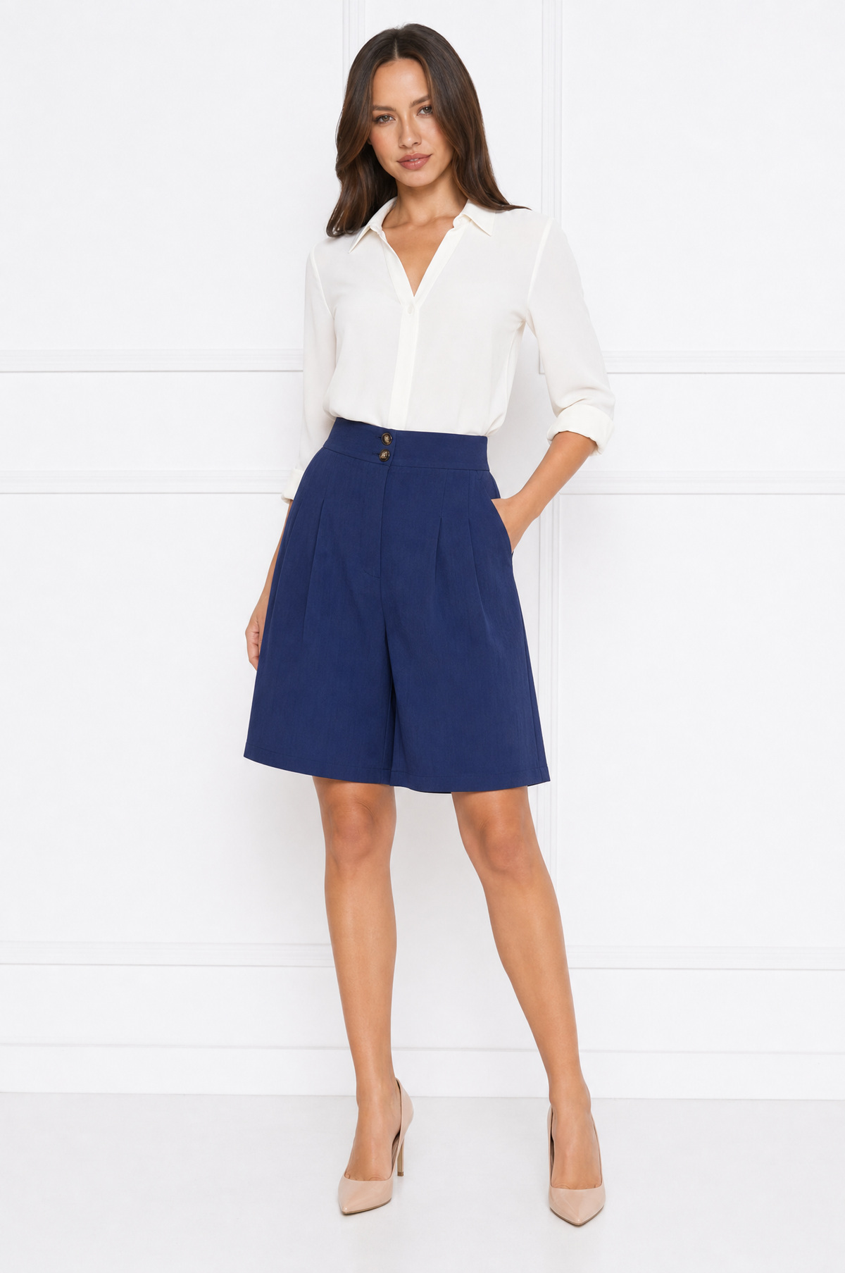 Mia chic high waist button shorts – product photo 13