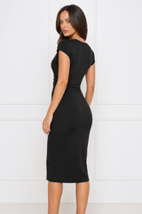 Mia elegant ruched waist midi dress – product photo 4