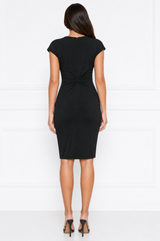 Mia elegant ruched waist midi dress – product photo 3