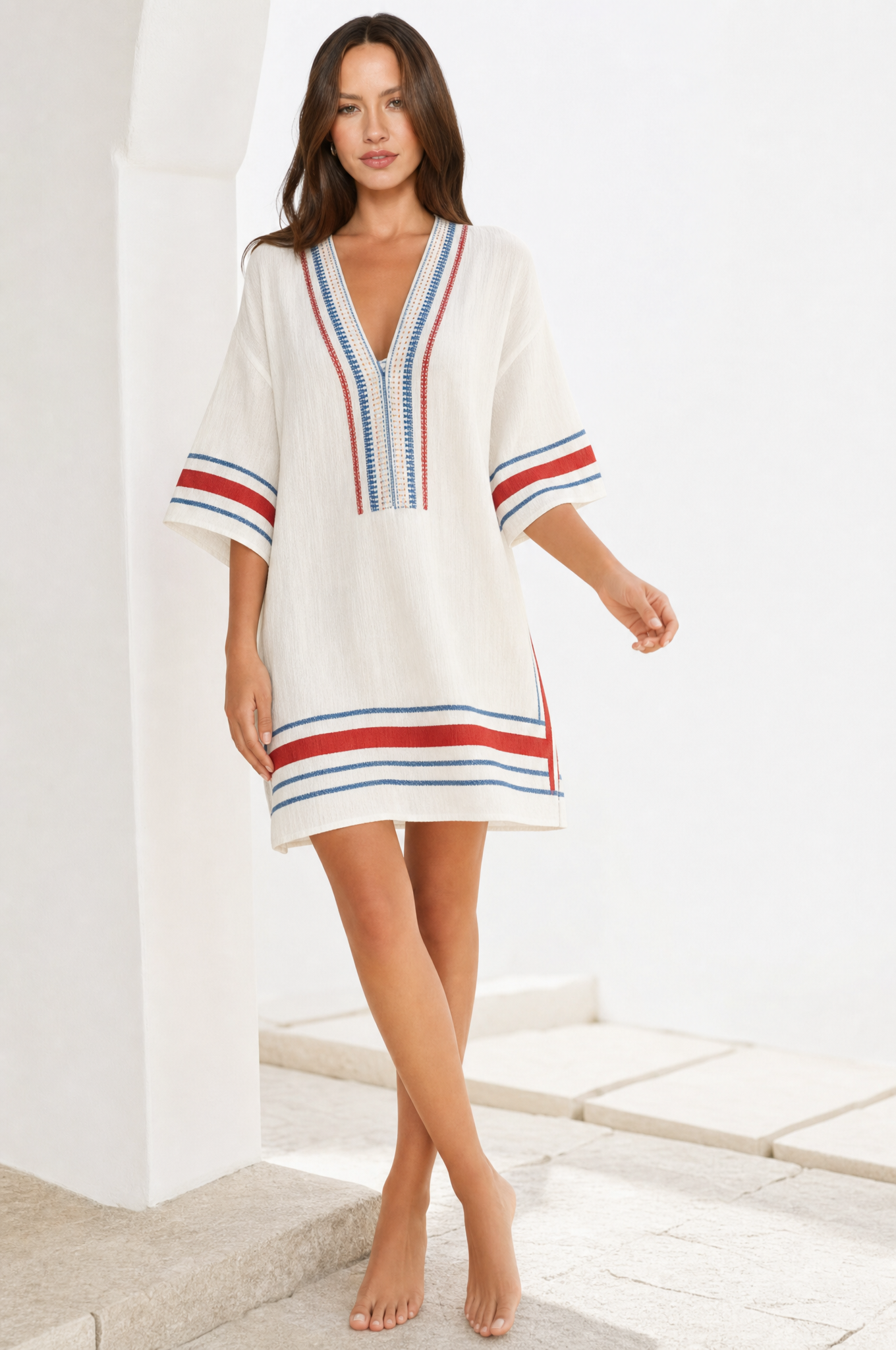 Emma striped summer dress for women – product photo 1