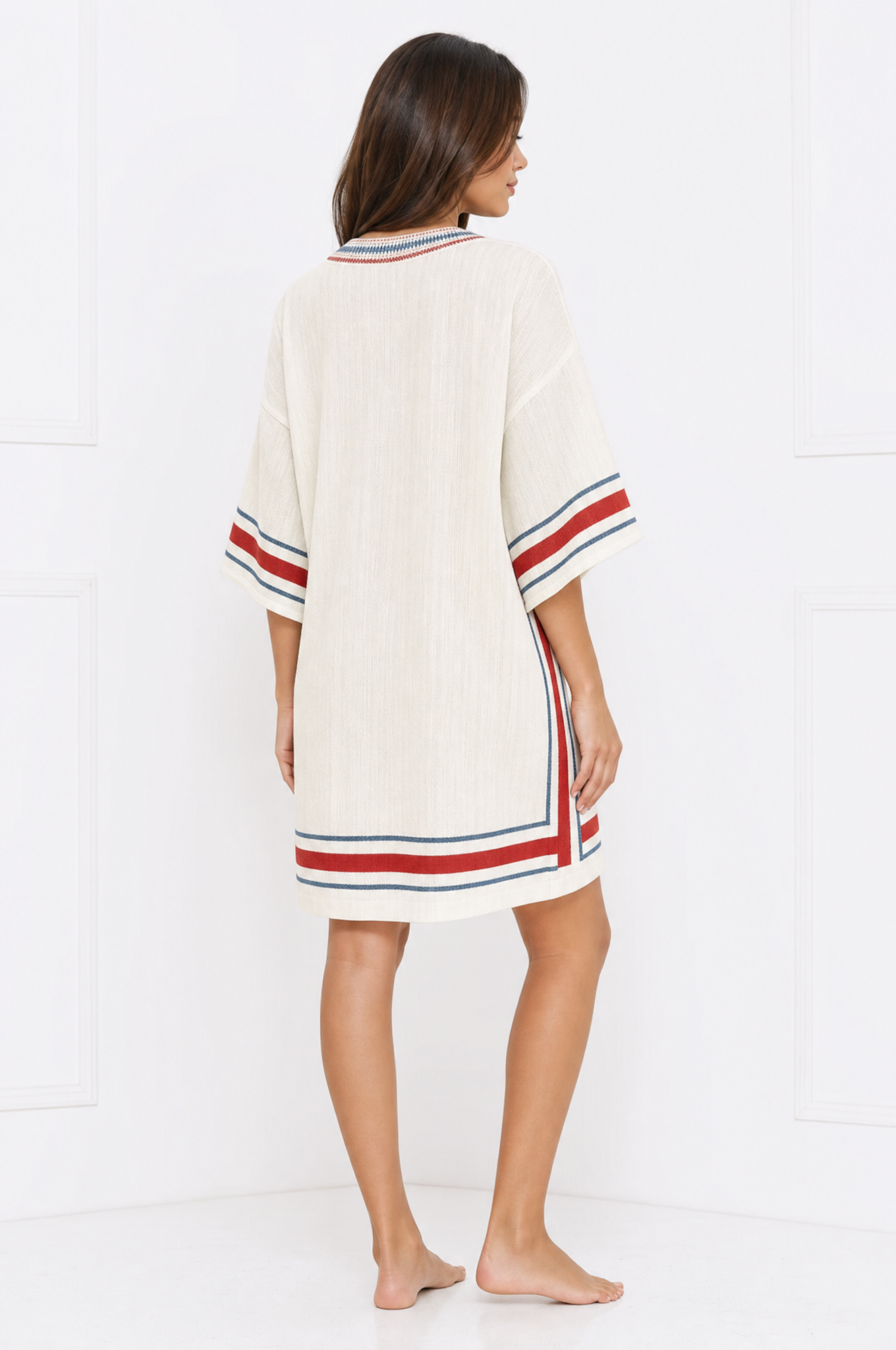 Emma striped summer dress for women – product photo 3