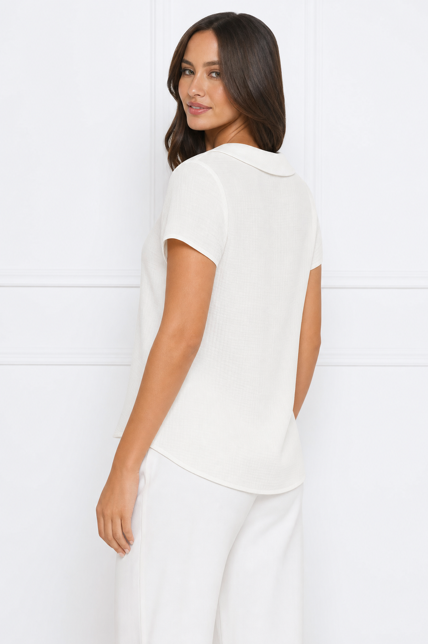 Mia elegant lightweight blouse with classic collar – product photo 4