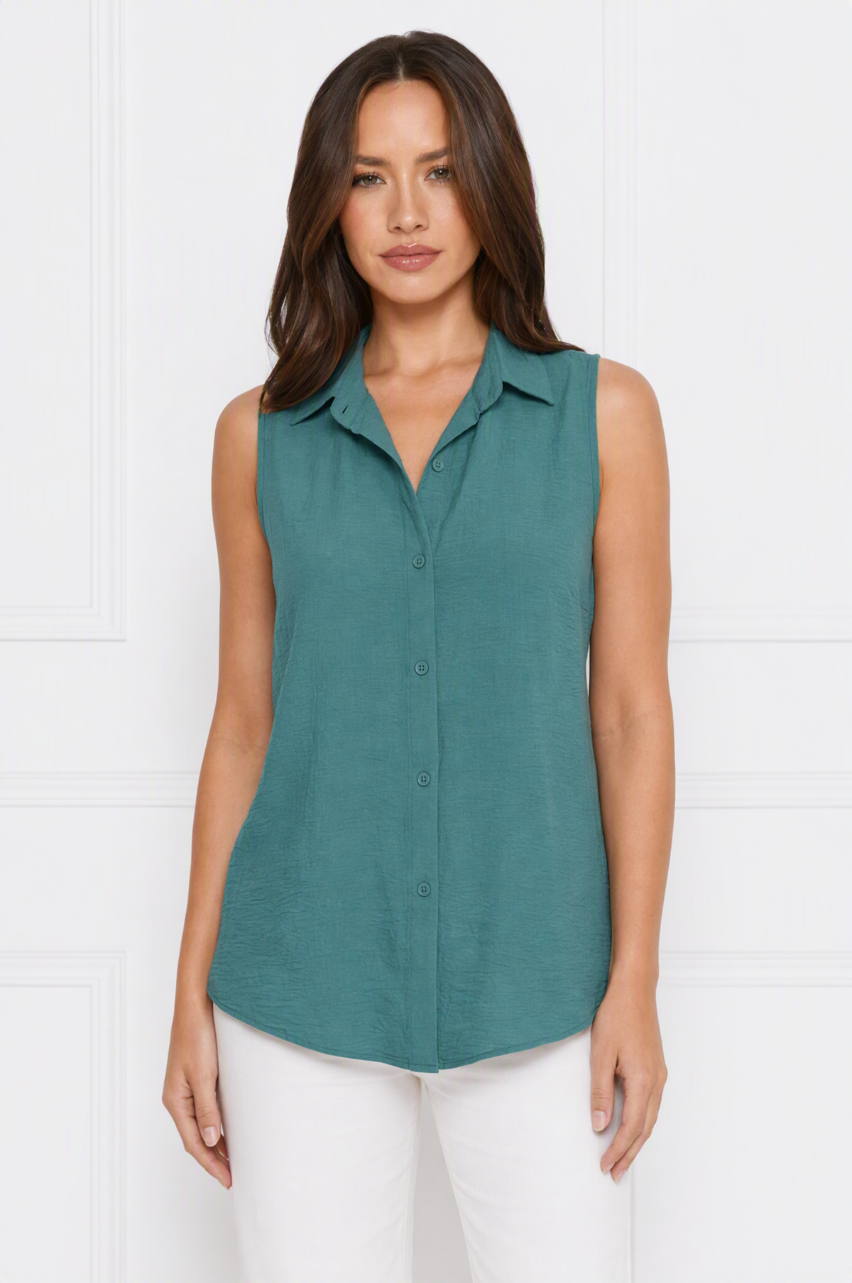 Mia elegant casual sleeveless tunic blouse – product photo 6