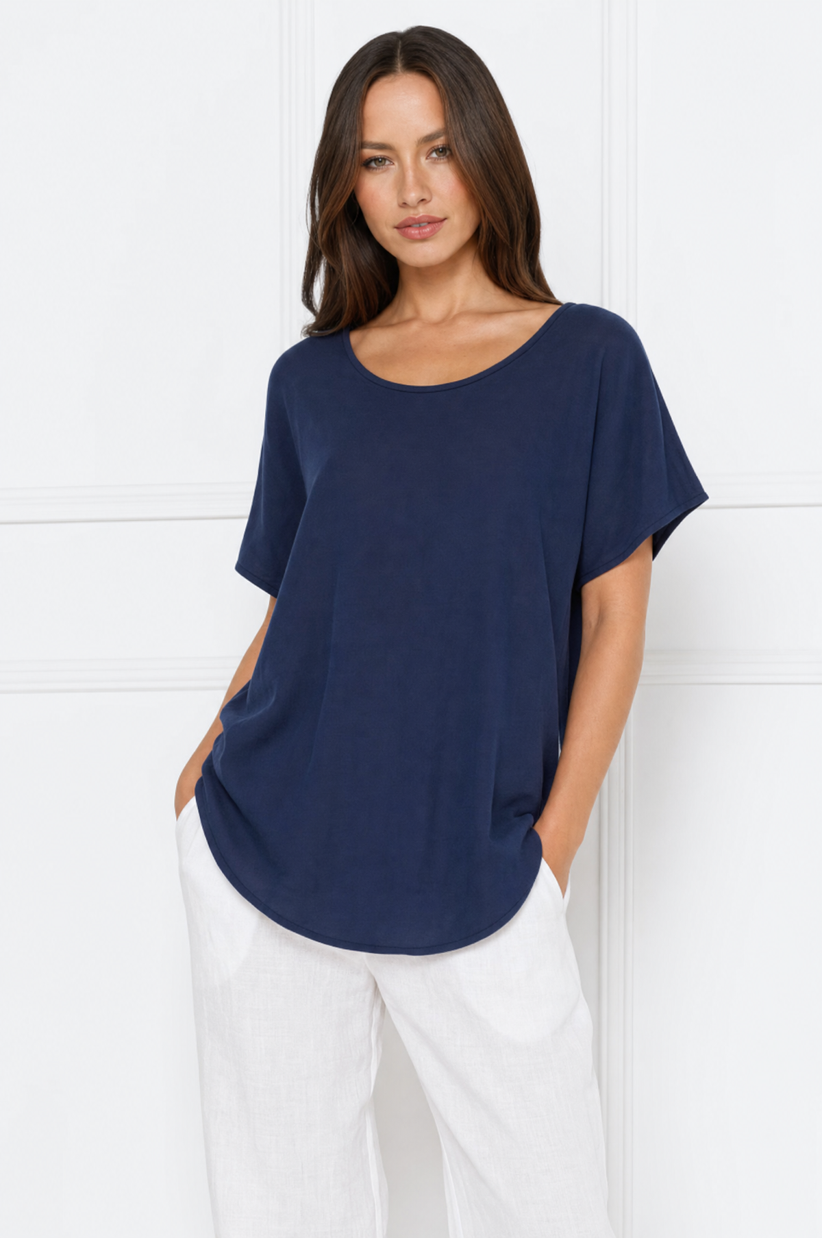 Ella loose-fit short sleeve blouse – product photo 8