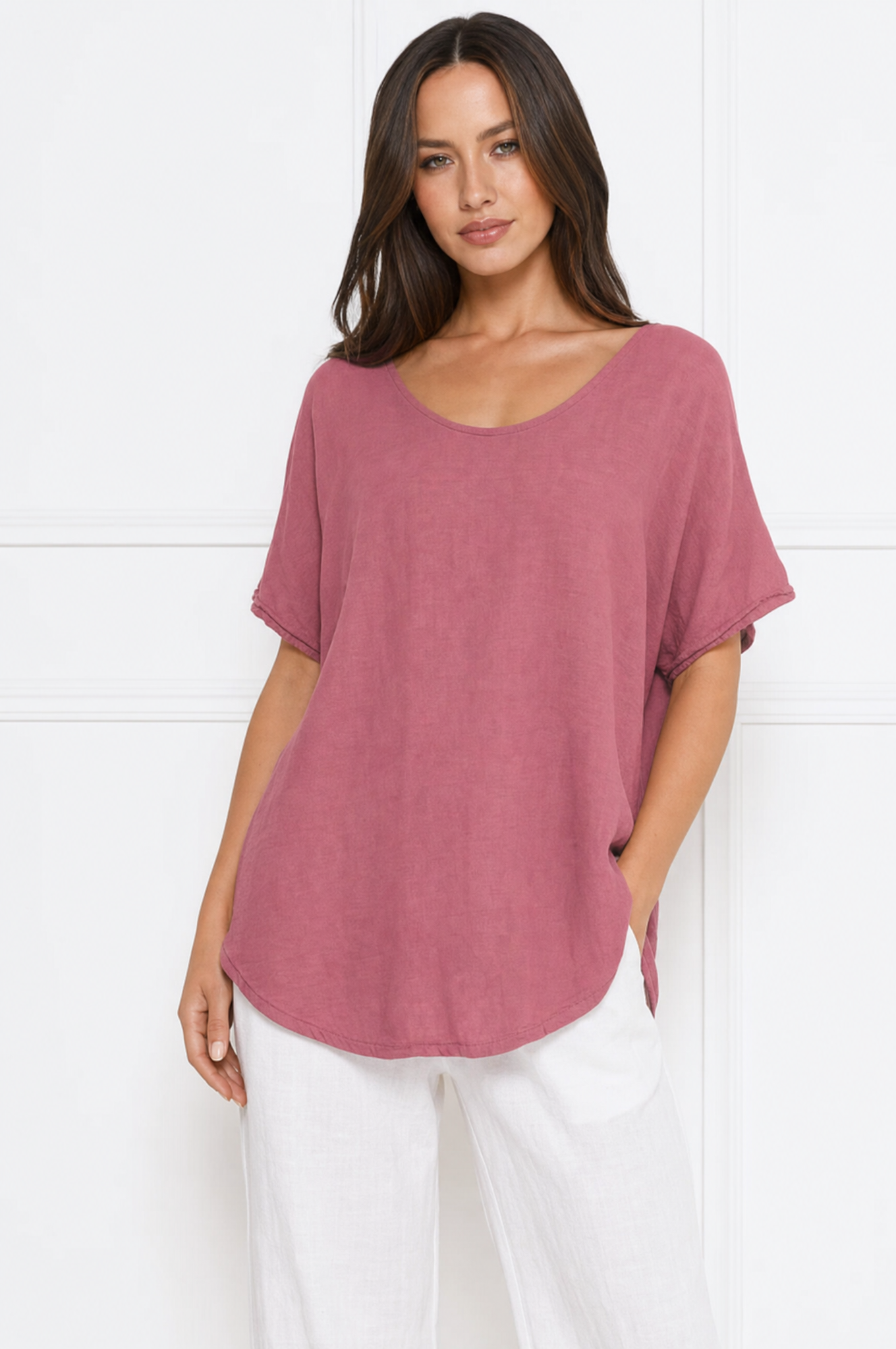Ella loose-fit short sleeve blouse – product photo 7