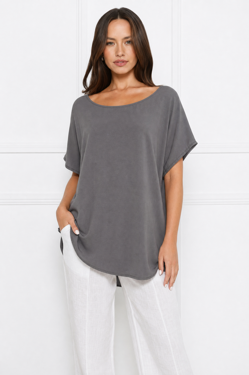 Ella loose-fit short sleeve blouse – product photo 1