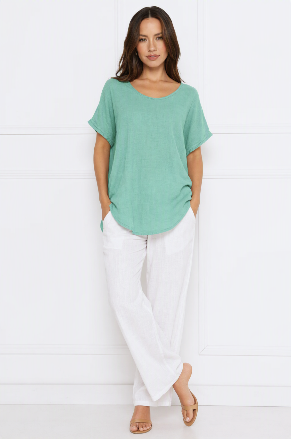 Ella loose-fit short sleeve blouse – product photo 9