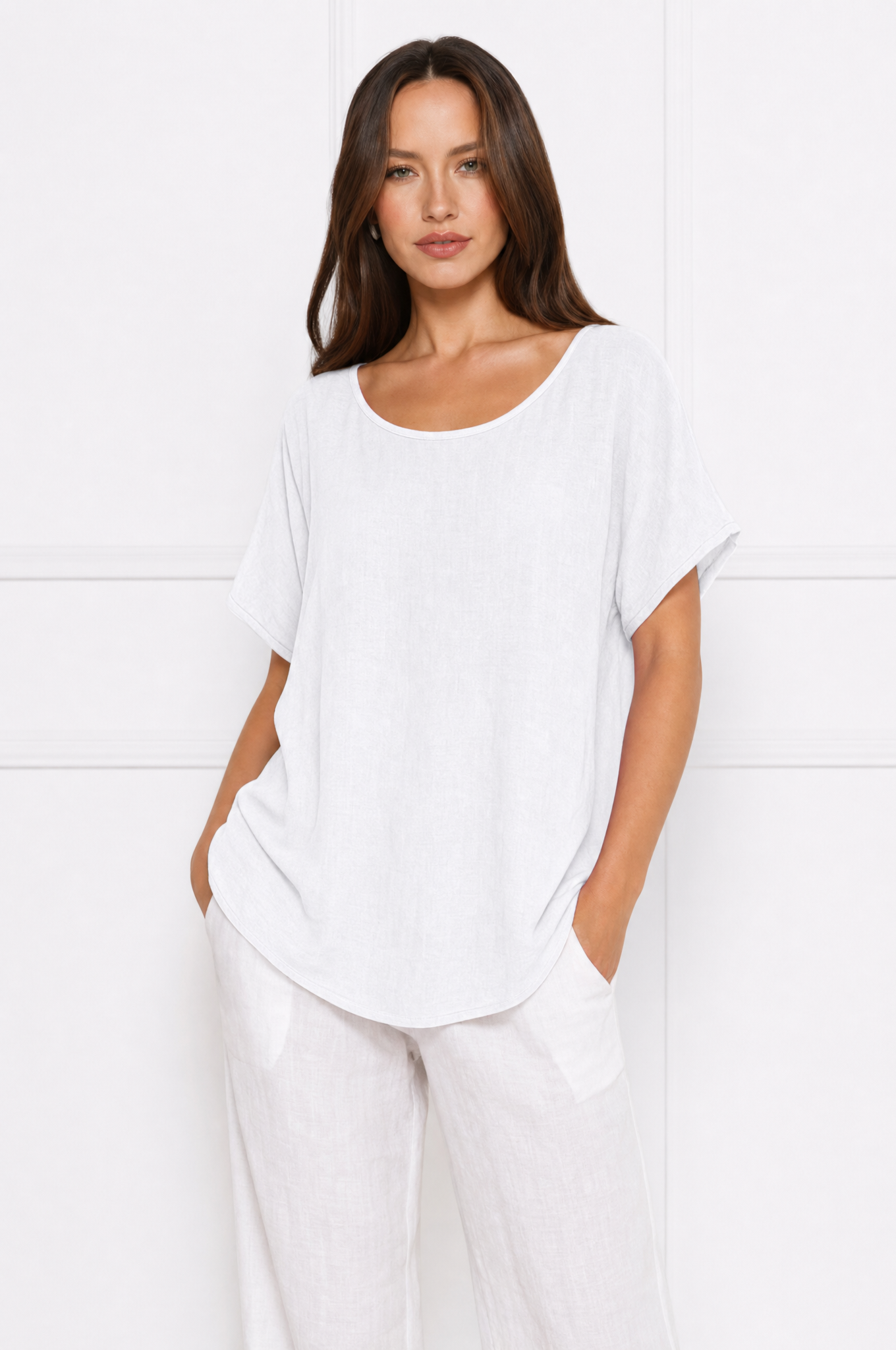 Ella loose-fit short sleeve blouse – product photo 6