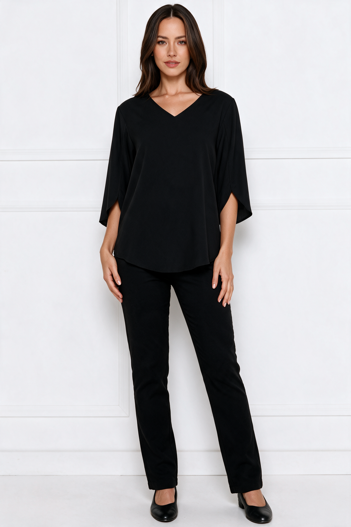 Mia chic white blouse with short sleeves – product photo 14