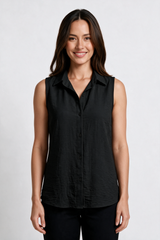 Mia | Elegant Casual Sleeveless Tunic Blouse