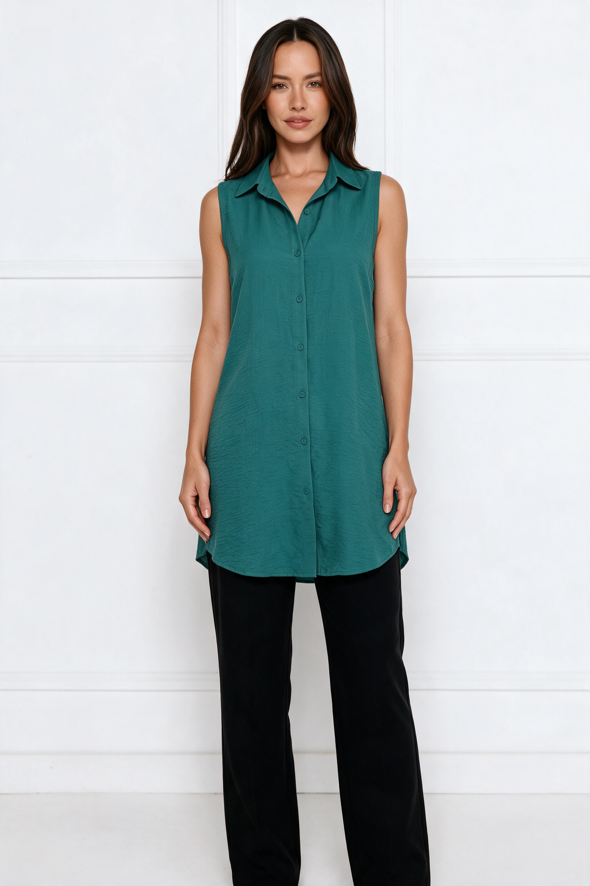 Mia elegant casual sleeveless tunic blouse – product photo 14