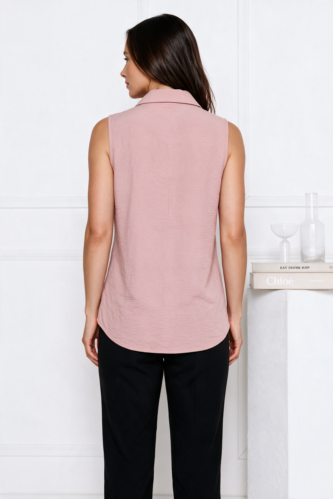 Mia elegant casual sleeveless tunic blouse – product photo 11