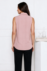 Mia elegant casual sleeveless tunic blouse – product photo 11