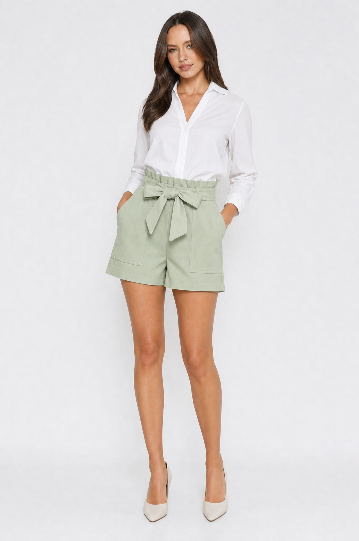 Mia relaxed high waist summer shorts – product photo 9