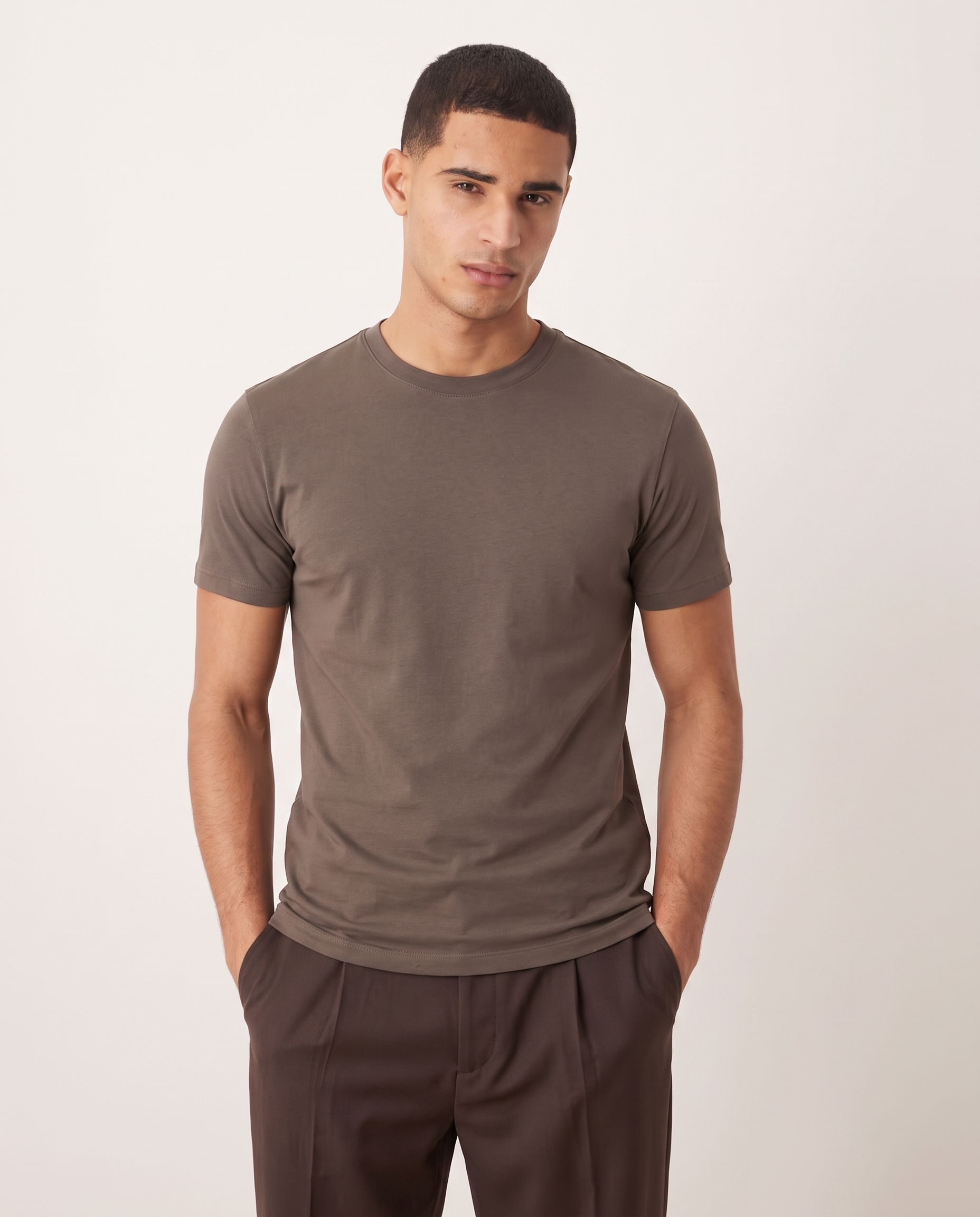 Ethan Classic Comfortable Men's T Shirt — Deep Stone, front