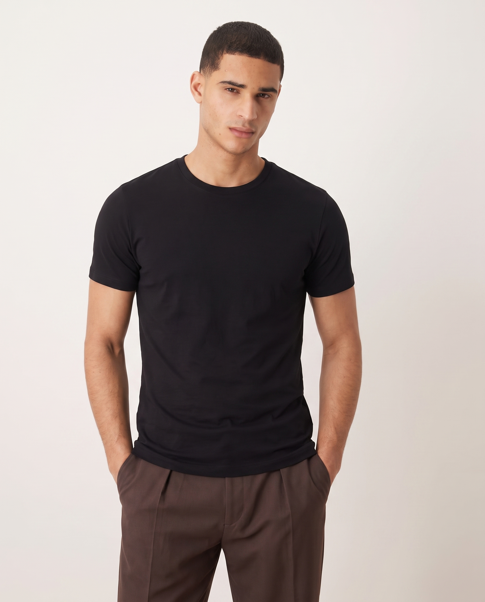 Ethan Classic Comfortable Men's T Shirt — Black, front