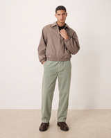Ethan Stylish Loose-Fit Men's Chinos Trousers — Light Green, full length