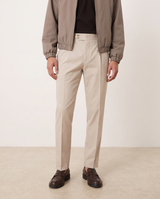 Ethan | Classic Elegant Tailored Trousers — Beige, detail