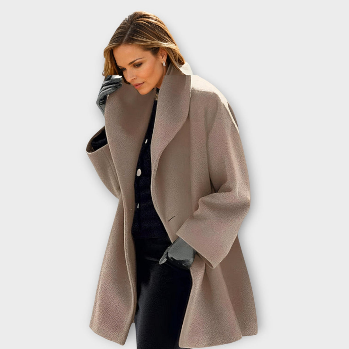 Toledo Tie-Front Button Trench Coat for Women