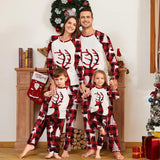 Matching Family Christmas Pajamas Plaid Reindeer Set for Adults